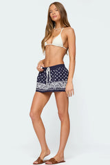 Hidi Bandana Print Mini Skirt