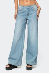 Ripley Distressed Low Rise Baggy Jeans