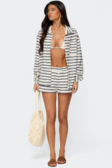 Collins Oversized Striped Button Up Shirt