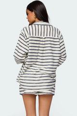 Collins Oversized Striped Button Up Shirt