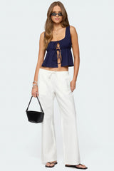 Alesia Tie Front Tank Top