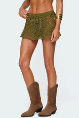 Mabelle Crochet Mini Skirt