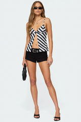 Nix Striped Split Front Top