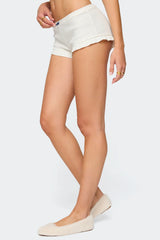 Avalon Dotted Pointelle Ruffle Shorts