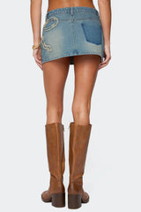 Bowiee Denim Mini Skirt