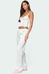Izabella Satin Effect Pants