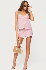 Danna Pinstripe Babydoll Tank Top