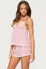 Danna Pinstripe Babydoll Tank Top