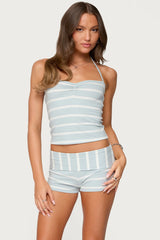 Lorenza Striped Halter Top