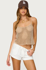 Florenza Open Crochet Tank Top