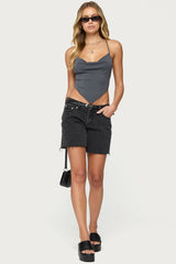 Tilla Backless Cowl Neck Top