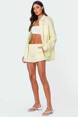 Oversized Pinstripe Button Up Shirt