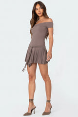Tala Belted Off Shoulder Mini Dress