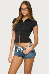 Juney Pinstripe Tailored Button Up Shirt