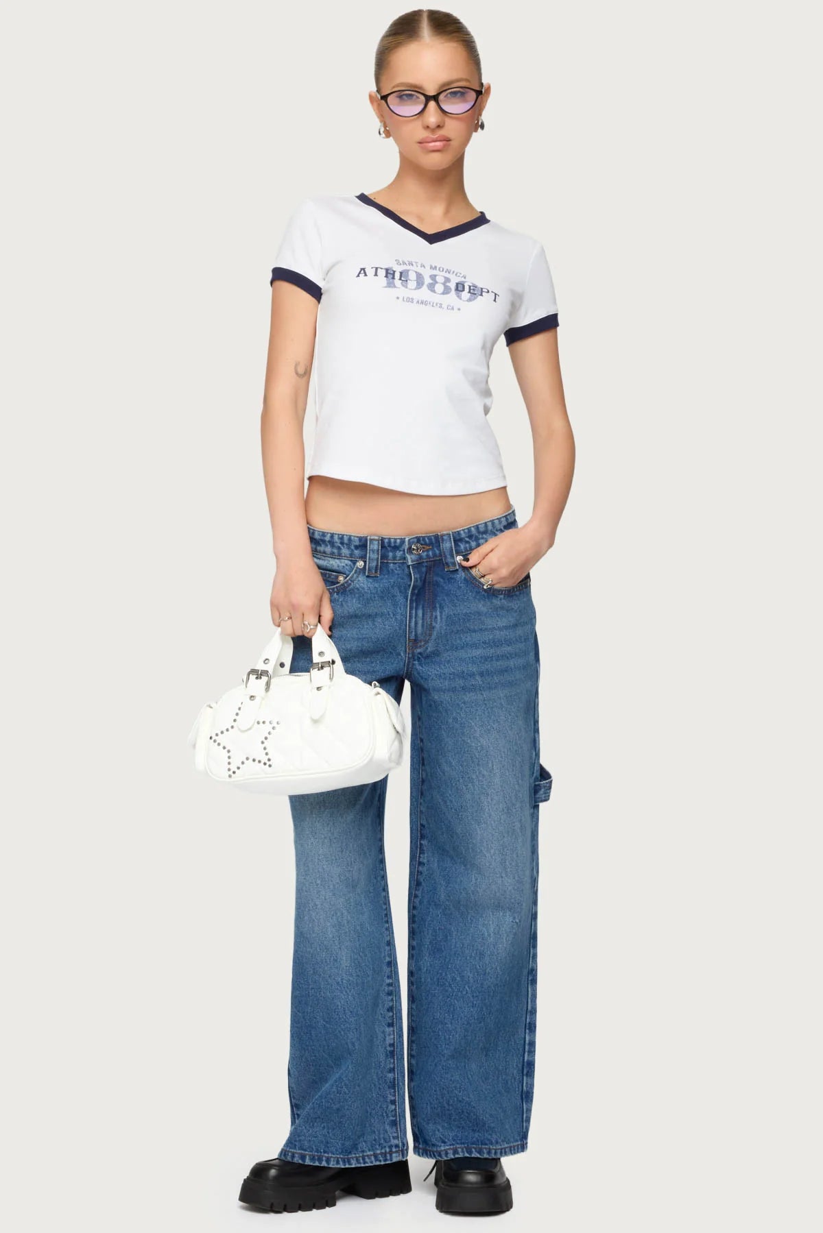 Petite Carpenter Low Rise Baggy Jeans
