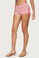 Sapir Fringe Faux Suede Shorts