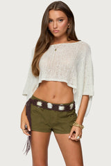 Laline Oversized Knit Crop Top