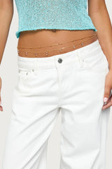 Gem & Bead Double Belly Chain