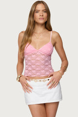 Eira Sheer Lace Tank Top
