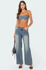 Brandy Denim Bralette