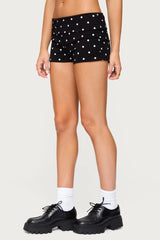 Chelsie Polka Dot Foldover Shorts