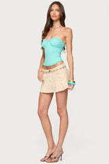 Deirdre Mesh Lace Up Corset