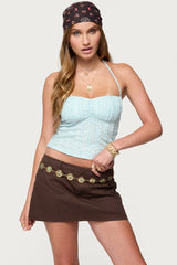 Galya Textured Halter Top