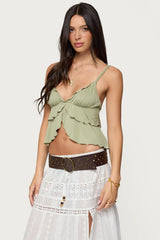 Kailan Ruffled Babydoll Top