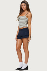 Double Pleated Mini Skort