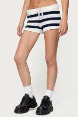 Amaris Striped Knit Shorts