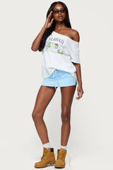 Hawaiian Babe Off Shoulder T Shirt
