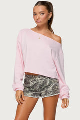 Aveline Off Shoulder Light Sweatshirt