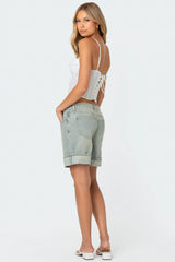 Semi Sheer Linen Look Corset