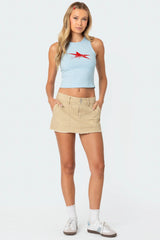 Ring Back Mini Skirt