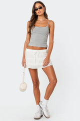 Striped Henley Tank Top