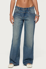 Ronny Western Low Rise Baggy Jeans