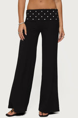 Reeva Polka Dot Foldover Pants