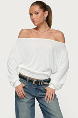 Nannie Off Shoulder Oversized Top