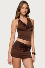 Isaiah Abstract Ring Halter Top