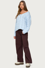 Inga Oversized Cable Knit Sweater