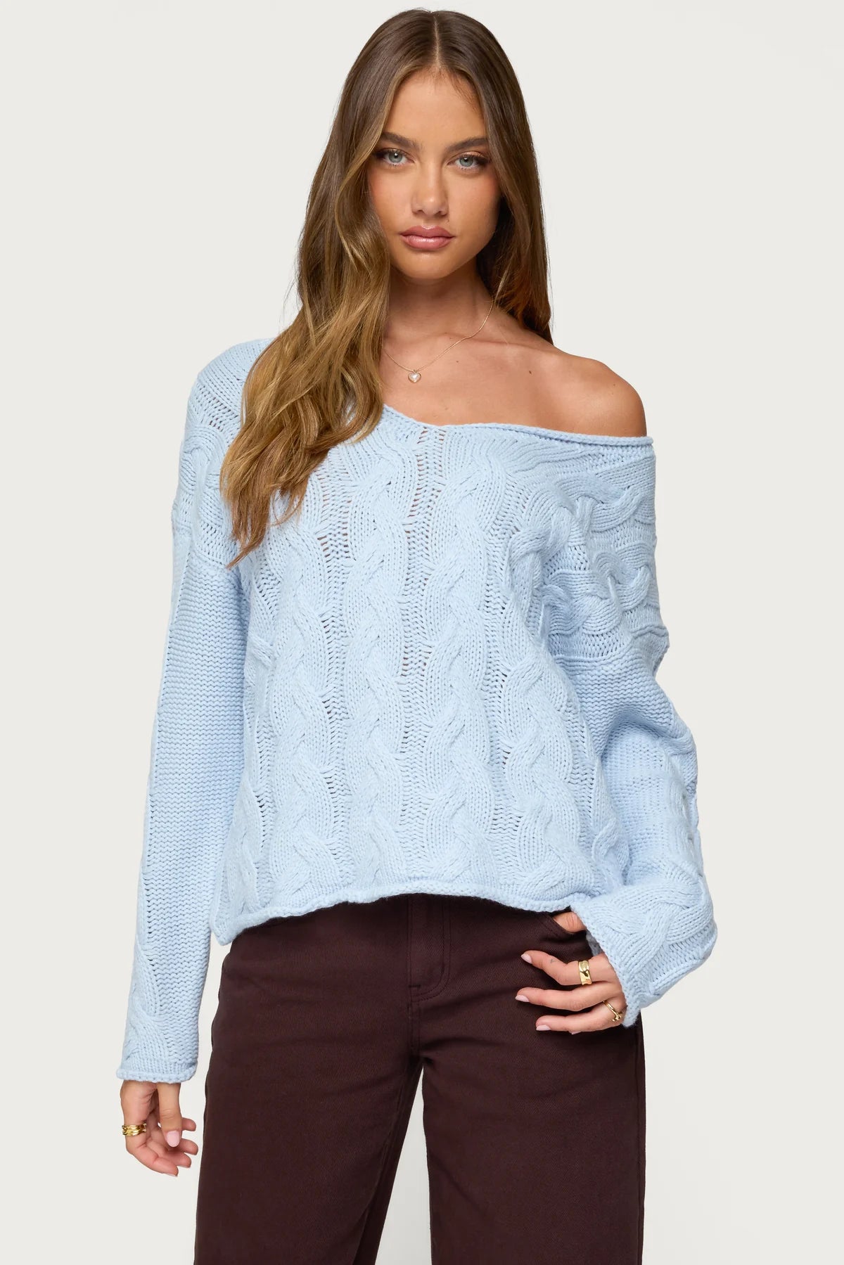 Inga Oversized Cable Knit Sweater
