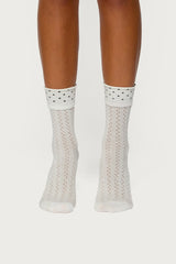 Pointelle Polka Dot Socks
