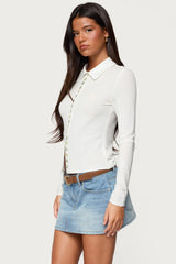 Pennie Iridescent Button Up Shirt