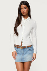 Pennie Iridescent Button Up Shirt