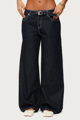 Karah Belt Low Rise Baggy Jeans