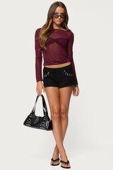 Charm & Grommet Denim Shorts