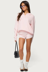Lorie Oversized Knit Polo Sweater