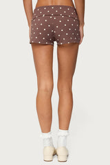 Chelsie Polka Dot Foldover Shorts