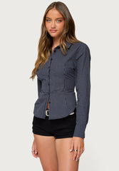 Lisbet Checkered Button Up Shirt