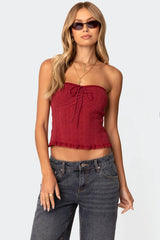 Lacey Knit Tube Top